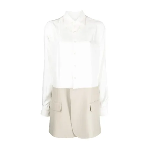 MM6 Maison Margiela , Shirt Dresses ,White female, Sizes: