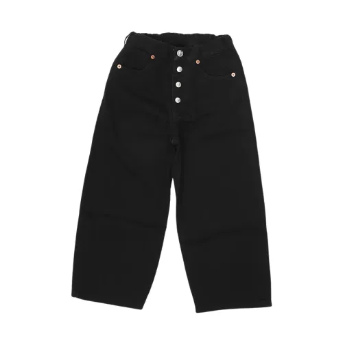 MM6 Maison Margiela , Slim Fit Black Cotton Denim Jeans for Kids ,Black male, Sizes: