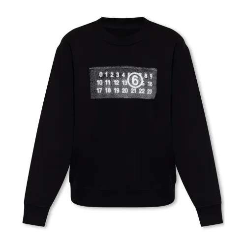 MM6 Maison Margiela , Sweatshirt with logo ,Black female, Sizes: