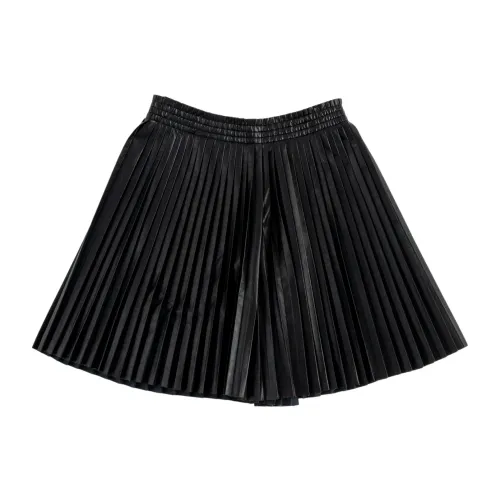 MM6 Maison Margiela , Viscose Plisse Elastic Shorts ,Black female, Sizes: