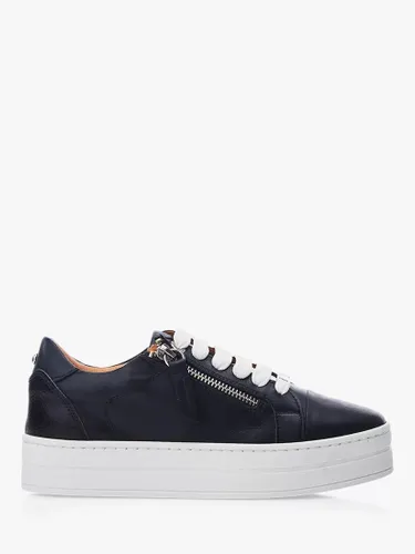 Moda in Pelle Abbiy Leather Chunky Trainers - Navy - Female