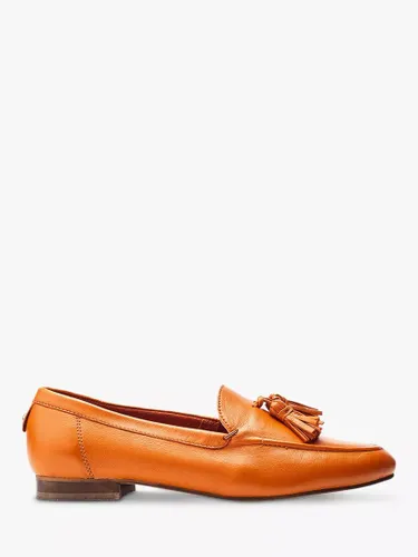 Moda in Pelle Ellmia Leather Loafers - Orange - Female