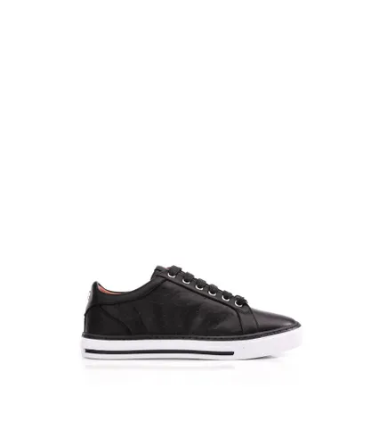 Moda in Pelle Womens 'Arelie' Black Leather Trainers