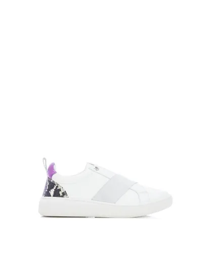 Moda in Pelle Womens 'Brayla' White Leather Trainers