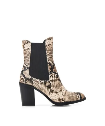 Moda in Pelle Womens 'Briee' Natural Snake Print Print Leather