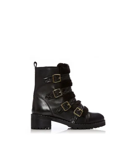 Moda in Pelle Womens 'Channie' Black Leather Boots