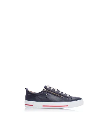Moda in Pelle Womens 'Filicia' Navy Leather Trainers