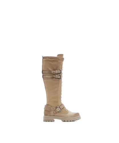 Moda in Pelle Womens 'Guinevere' Taupe Nubuck Knee High Boots
