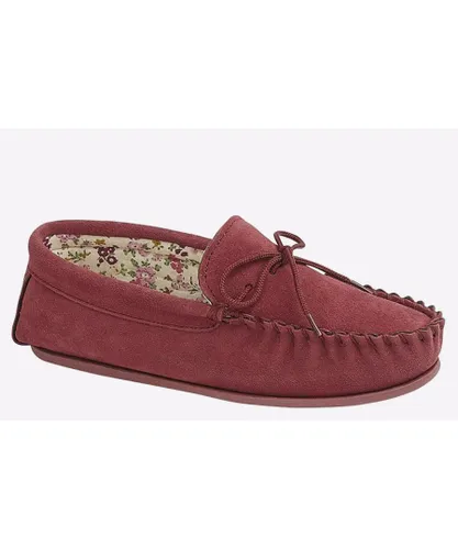 Mokkers Lily Moccasin Slippers Womens - Red