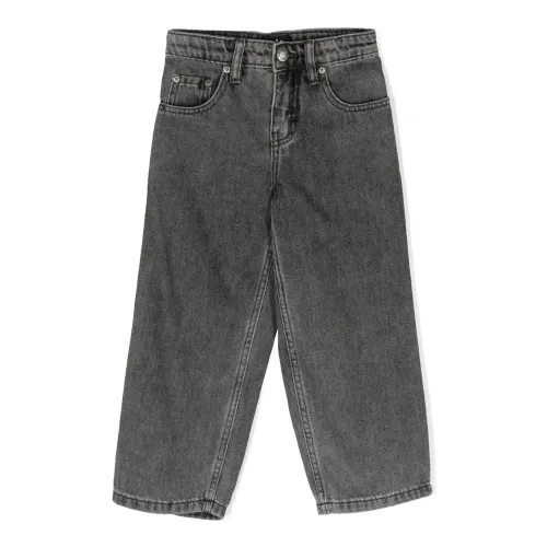 Molo , Grey Straight Cotton Jeans ,Gray female, Sizes: