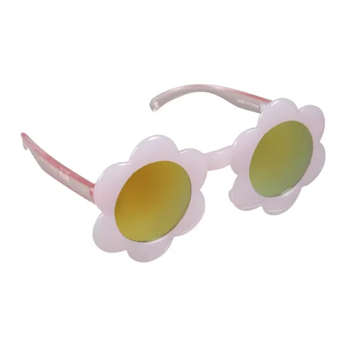 Molo , Pink Flower Sunglasses with Mirrored Lenses ,Pink female, Sizes: ONE