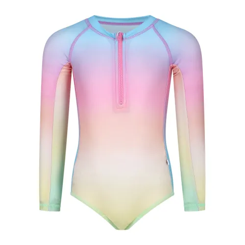 Molo , Rainbow Print Long Sleeve Swimsuit ,Multicolor female, Sizes: