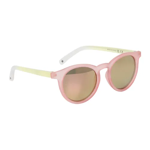 Molo , Round Frame Pink Sunglasses with Mirrored Lenses ,Pink female, Sizes: ONE