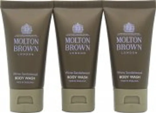 Molton Brown White Sandalwood Body Wash Gift Set 3 x 30ml