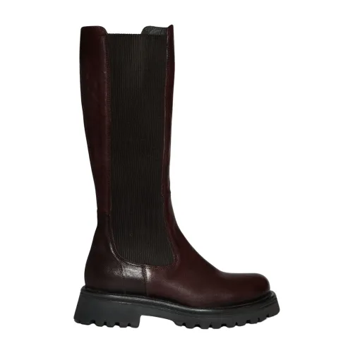 Moma , Brown Leather Boot ,Brown female, Sizes: