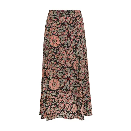 Momoni , Printed Silk Crepe Skirt ,Multicolor female, Sizes: