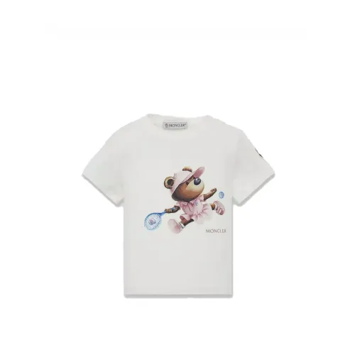 Moncler , Baby Printed Graphic T-Shirt ,White unisex, Sizes: