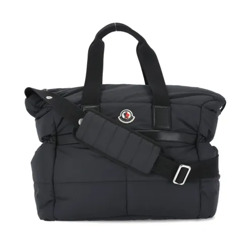Moncler , Baby Quilted Diaper Bag - Black ,Black unisex, Sizes: ONE SIZE