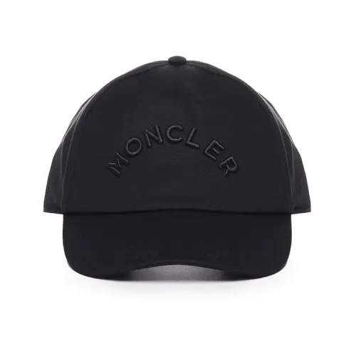 Moncler , Black Cotton Elastan Hat ,Black male, Sizes: ONE