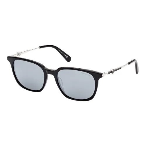 Moncler , Black/Grey Silver Sunglasses ,Black male, Sizes:
