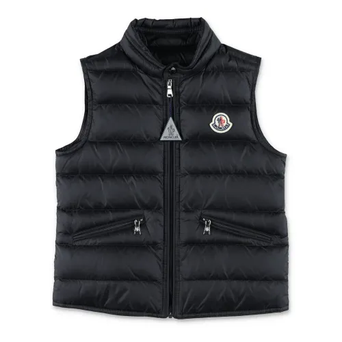 Moncler , Black Gui Down Vest Outerwear ,Black male, Sizes: