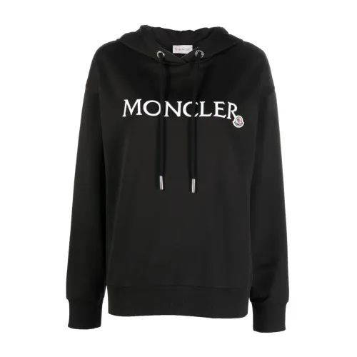 Moncler , Black Hoodie Sweater ,Black female, Sizes: