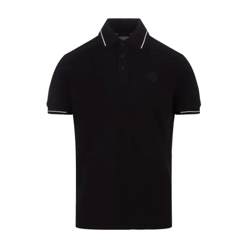 Moncler , Black Polo Shirt by Moncler ,Black male, Sizes: