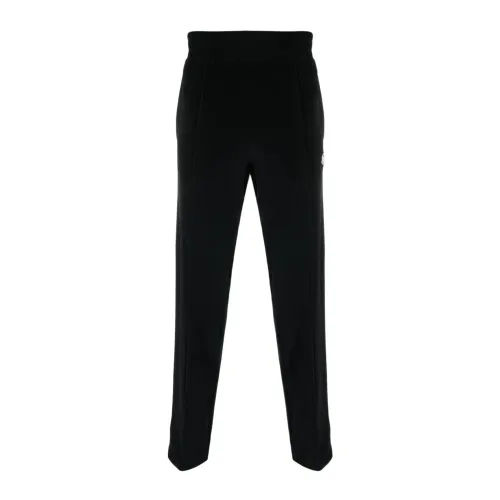 Moncler , Black Trousers with Side Stripe Detailing ,Black male, Sizes: