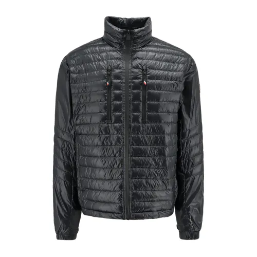 Moncler , Black Zippered Jackets & Coats ,Black male, Sizes: