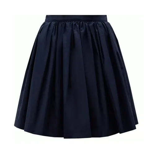 Moncler , Blue Cotton Skirt ,Blue female, Sizes:
