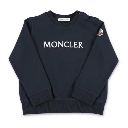 Moncler , Blue Crewneck Sweater for Boys ,Blue male, Sizes: