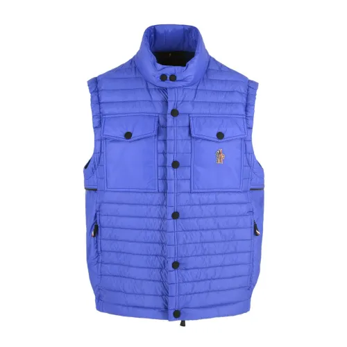 Moncler , Blue Gilet Jacket ,Blue male, Sizes: