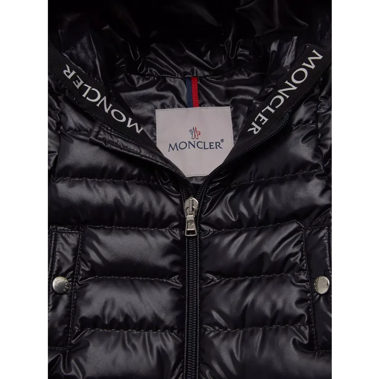 Moncler , Blue Kids Coats with Hood and Zip Closure ,Blue male, Sizes: