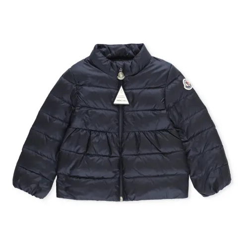 Moncler , Blue Padded Quilted Jacket for Girls ,Blue male, Sizes: