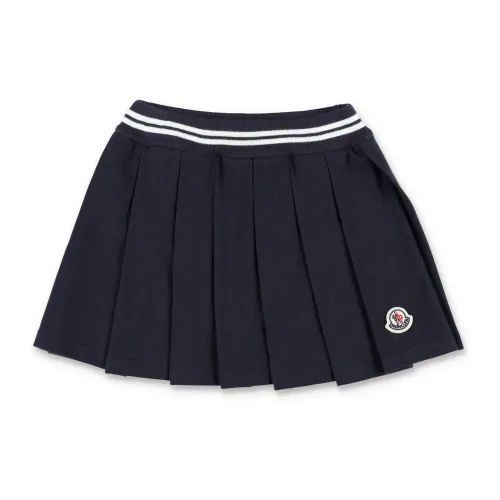 Moncler , Blue Pleated Skirt for Girls ,Blue female, Sizes: