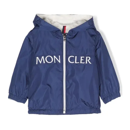 Moncler , Blue Street Style Sporty Coat ,Blue unisex, Sizes: