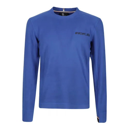 Moncler , Bluette Sweatshirt - Stylish and Comfortable ,Blue male, Sizes: