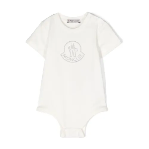 Moncler , Boy's Clothing Overall Grey Ss24 ,White male, Sizes: