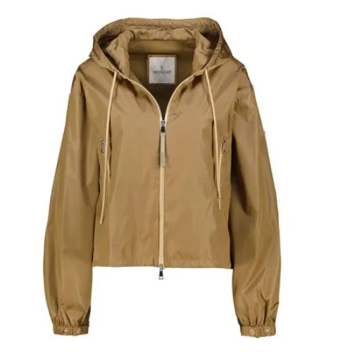 Moncler , Casual Hooded Jacket ,Beige female, Sizes: