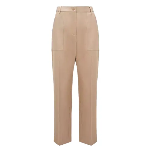 Moncler , Casual Pants with Elastic Waistband ,Brown female, Sizes: