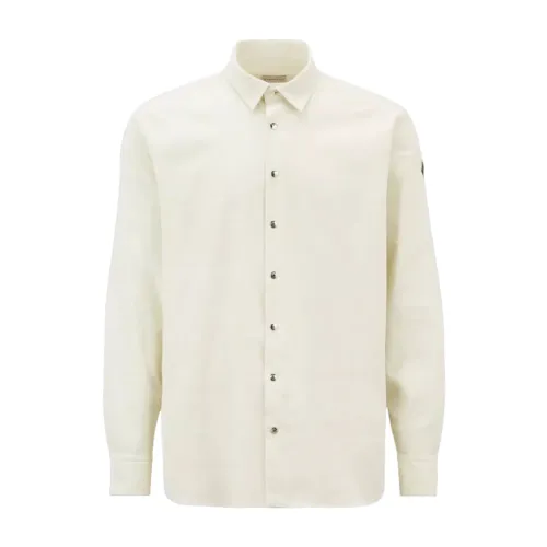 Moncler , Corduroy Shirt, Off-White, Classic Style ,White male, Sizes: