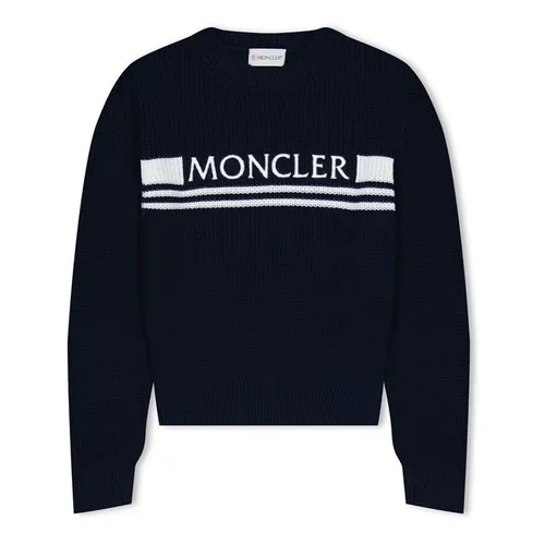 MONCLER Crew Neck Sweater Juniors - Blue