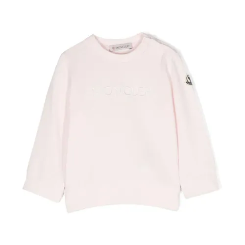 Moncler , Crewneck Sweatshirt ,Pink female, Sizes: