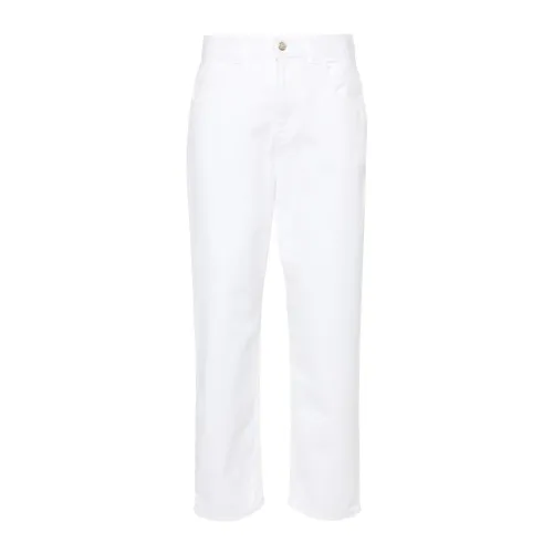 Moncler , Cropped Trousers ,White female, Sizes: