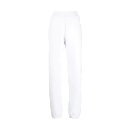 Moncler , Embroidered Logo Sweatpants ,White female, Sizes: