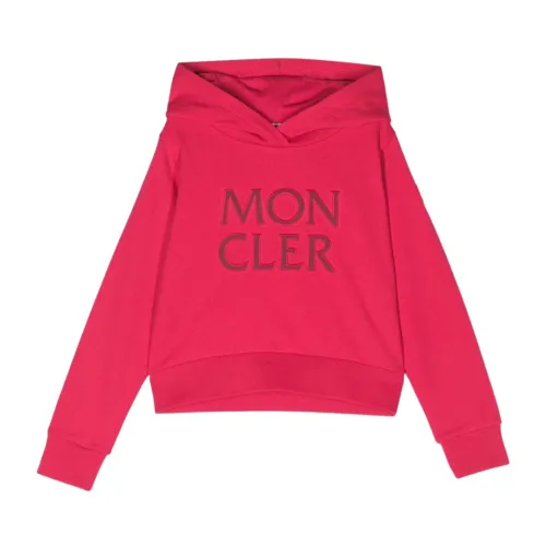 Moncler , Fuchsia Hooded Sweater for Kids ,Pink female, Sizes: