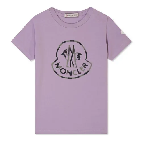 MONCLER Girls Badge T Shirt - Purple