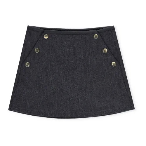 Moncler , Girls Blue Cotton Mini Skirt ,Blue female, Sizes: