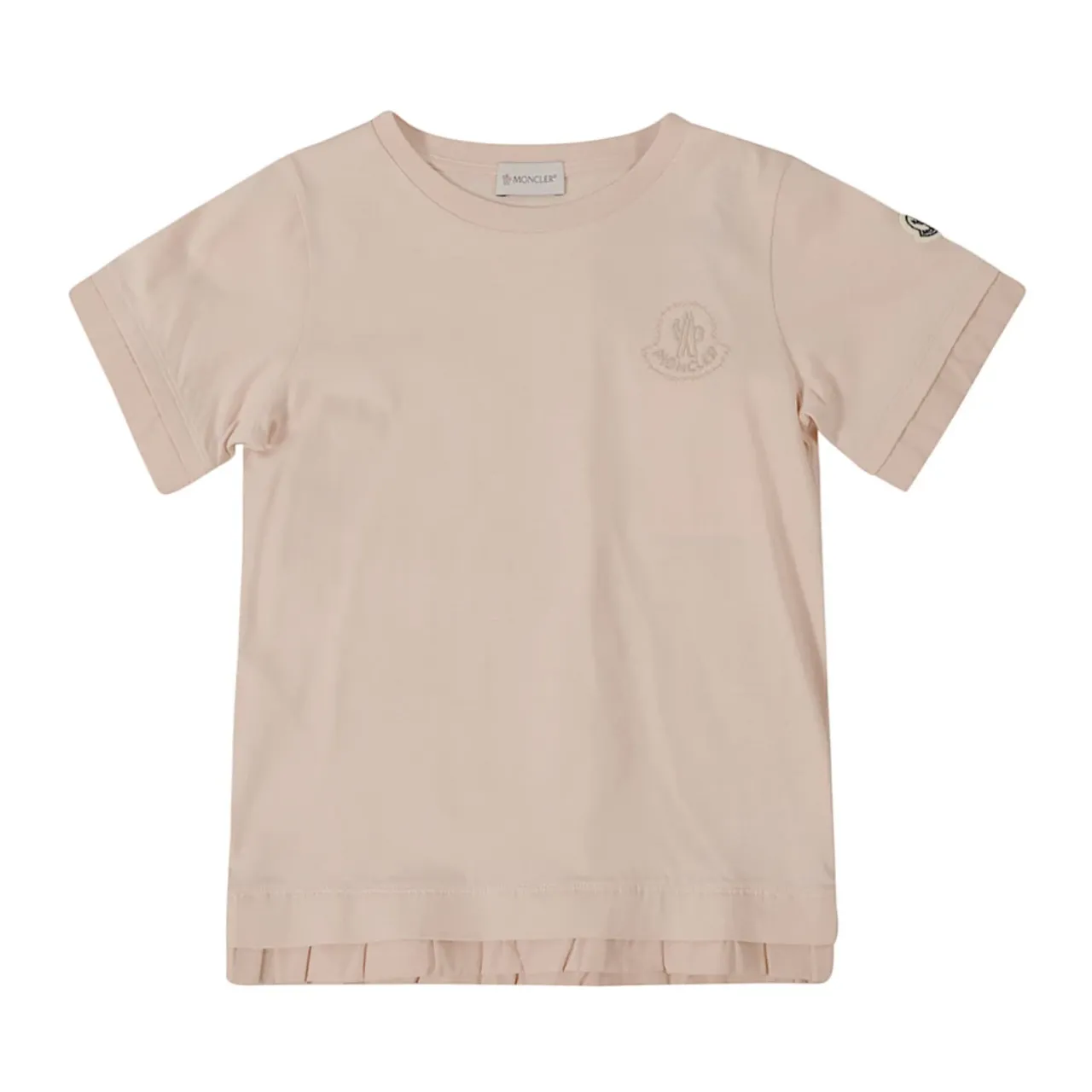 Moncler , Girl's Clothing T-Shirts & Polos Pastel Pink Noos ,Pink female, Sizes:
