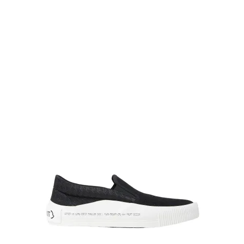 Moncler , Graphic Slip-On Sneakers ,Black male, Sizes: